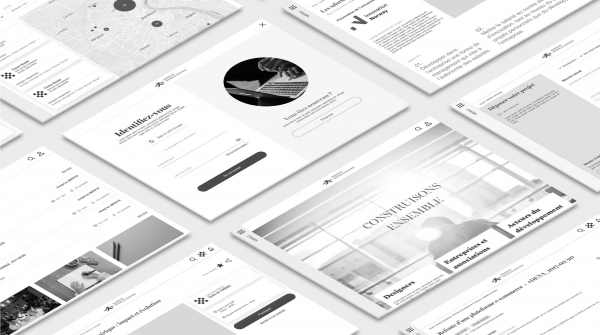 Wireframes de la plateforme - crédit Akiani