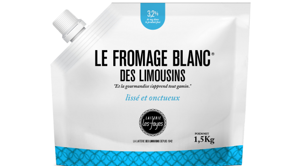 Fromage blanc 3,2% en poche de 1,5 kg  - photo : adndesign